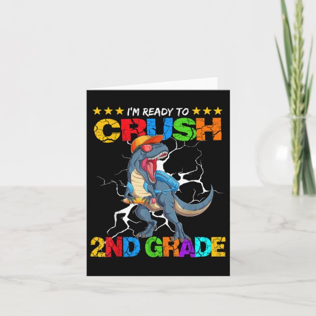 Carte Je Suis Prêt À Écraser Le Dinosaure Rex De 2E Clas (Devant)