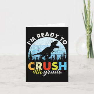 Carte Je Suis Prêt À Écraser Les Dinosaures De 4E Année.