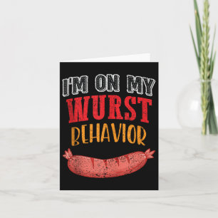 Carte Je Suis Sur Mon Comportement Wurst Bbq Grill Sause