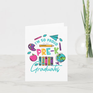 Carte Je Suis Tellement Fier De Mes Diplômés De Pré-K De