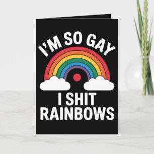 Carte Je suis tellement Gay Rainbows drôle allié de la f