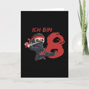 Carte Je suis un combattant ninja de 8 ans