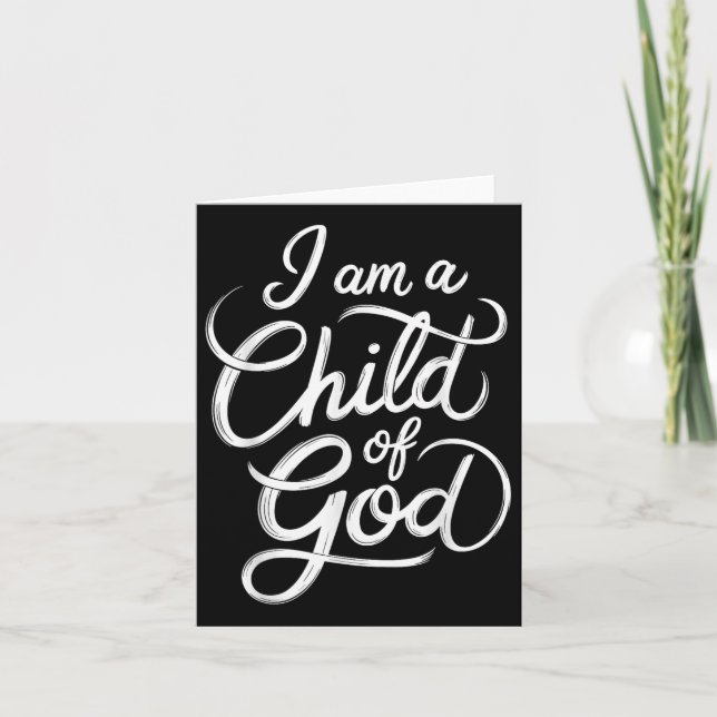Carte Je Suis Un Enfant De Dieu Jésus-Christ (Devant)