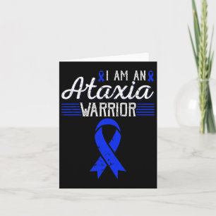 Carte Je Suis Un Guerrier Ataxien Blue Ribbon Sensibilis