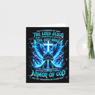 Carte Je suis un guerrier de Dieu Armure de Dieu Chrétie
