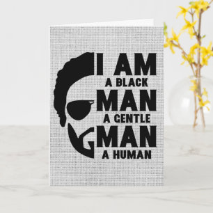 Carte Je Suis Un Homme Noir Afro Beard Grey Fête des pèr