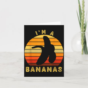 Carte Je Suis Un Humour De Bananes Drôle Rétro Vintage B