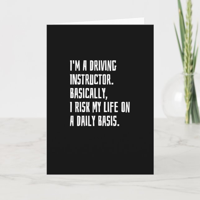 Carte Je suis un instructeur de conduite (Devant)