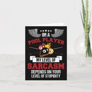 Carte Je Suis Un Joueur De Piscine Drôle Sarcasme Billar