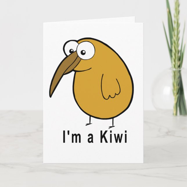 Carte Je suis un kiwi (Devant)