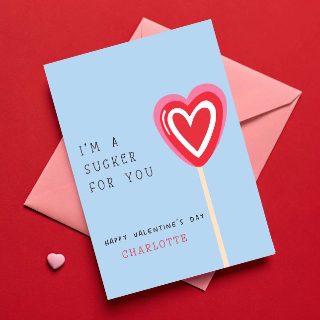 Carte Je suis un Sucker pour vous enfants en classe Vale (Créateur téléchargé)