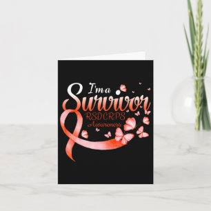 Carte Je suis un survivant Rsd Crps Noir de sensibilisat