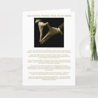 Carte Je Suis Un Travailleur Social, Ce Sont Mes Mains !