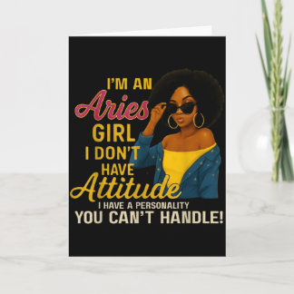 Carte Je suis une fille Bélier Je n'ai pas d'attitude J'
