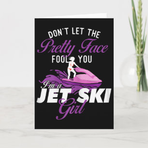 Carte Je suis une fille de motomarine - Amateur de jet s