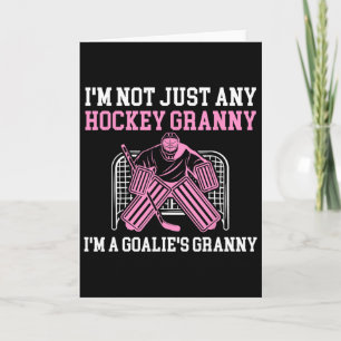 Carte Je suis une grand-mère gardien de but de hockey d'