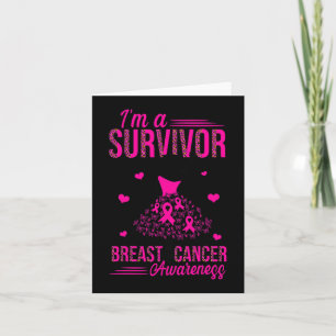 Carte Je suis une survivante rose Ruban femmes cancer du