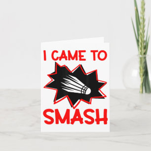 Carte Je Suis Venu À Smash Badminton Player Navette Spor