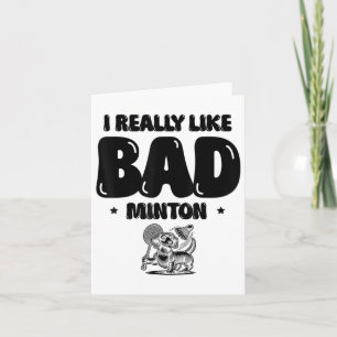 Carte Je Suis Venu À Smash Shuttle Joueur Badminton