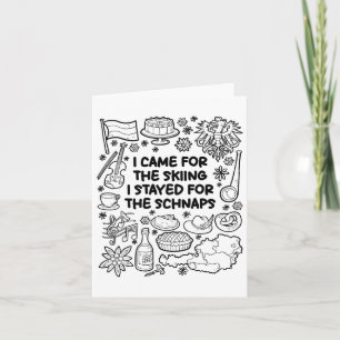 Carte Je Suis Venu Pour Le Ski