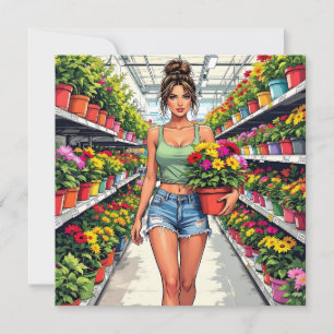 Carte Je supplie ton jardin Un jeu de mots amusant pou