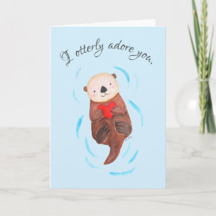 Carte Je t'admire Otter Mare La Loupe Saint Valentin