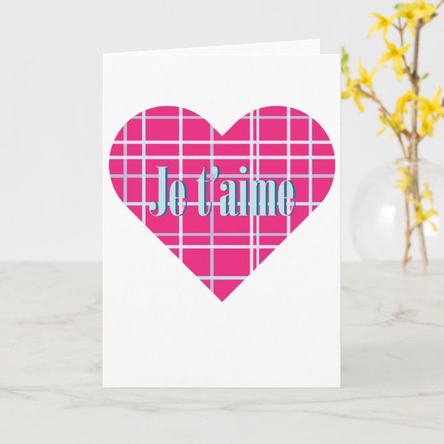 Carte Je t'aime (Fleur jaune)