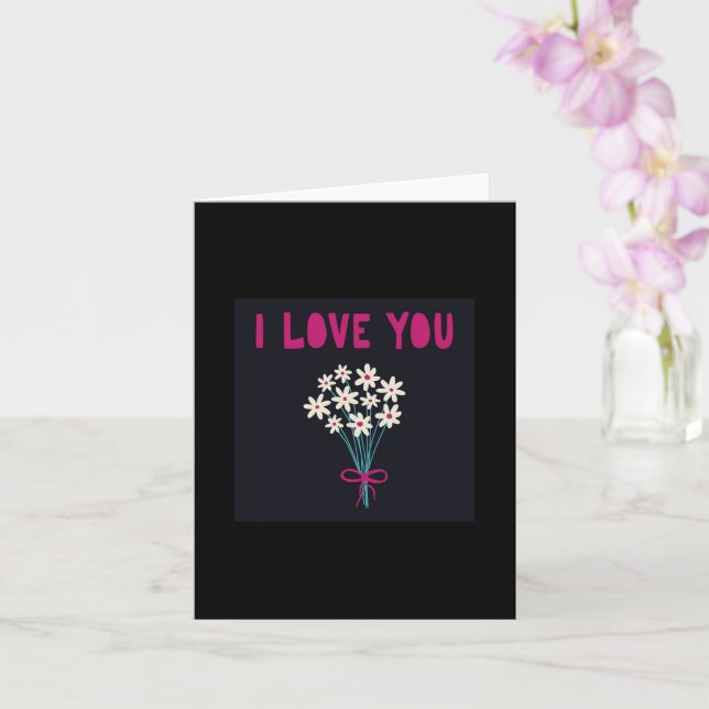 Carte Je t'aime (Orchidée)