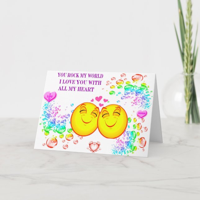 Carte 'Je t'aime' (Devant)
