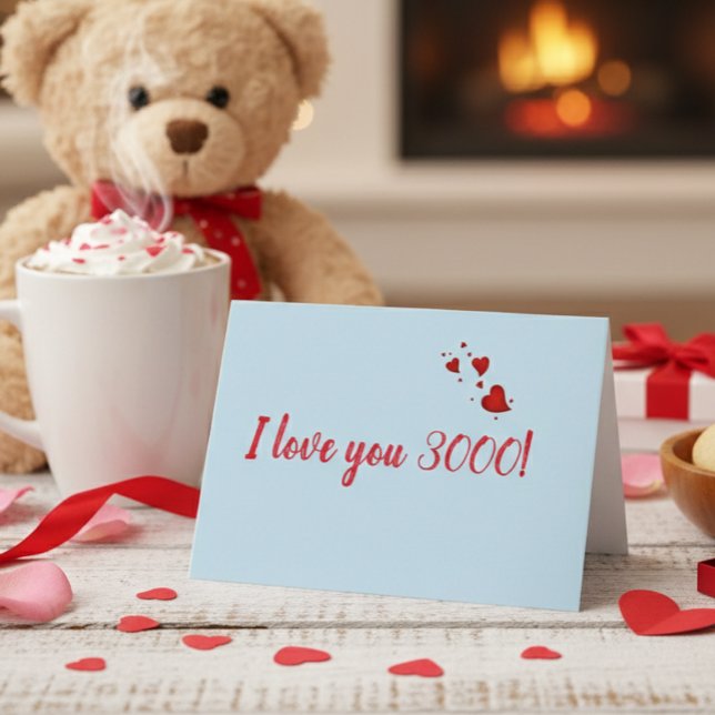 Carte Je t'aime 3000 Saint-Valentin (Créateur téléchargé)