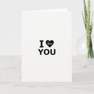 Carte « Je t'aime » à cœur noir