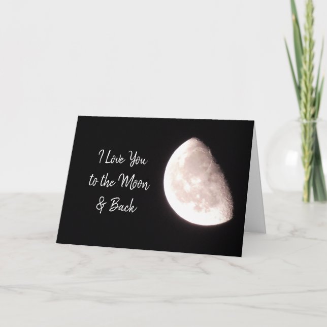 Carte Je t'aime à la lune et au dos (Devant)