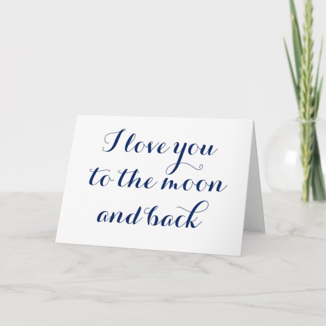 Carte Je t'aime à la lune et au dos (Devant)