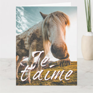 Carte Je t'aime avec gardé cheva