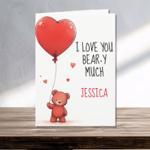 Je t'aime Beary Beaucoup Teddy Bear Valentine Nom