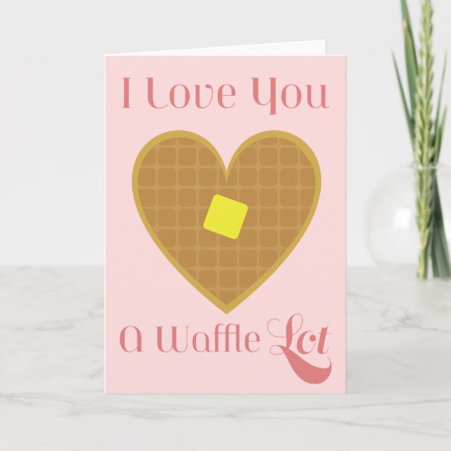 Carte Je t'aime beaucoup Saint-Valentin cœur en gaufre (Devant)