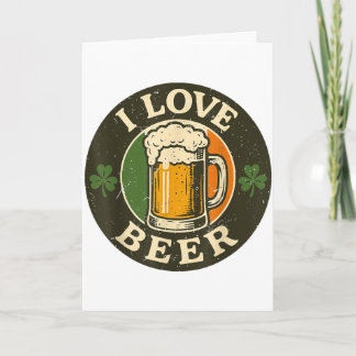 Carte Je T'aime Bière St Patrick Jour Boire Irieam Irlan