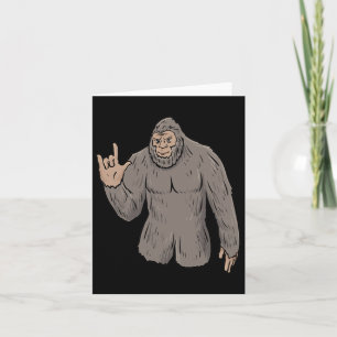 Carte Je t'aime Big Foot Langue des Signes Américaine (A