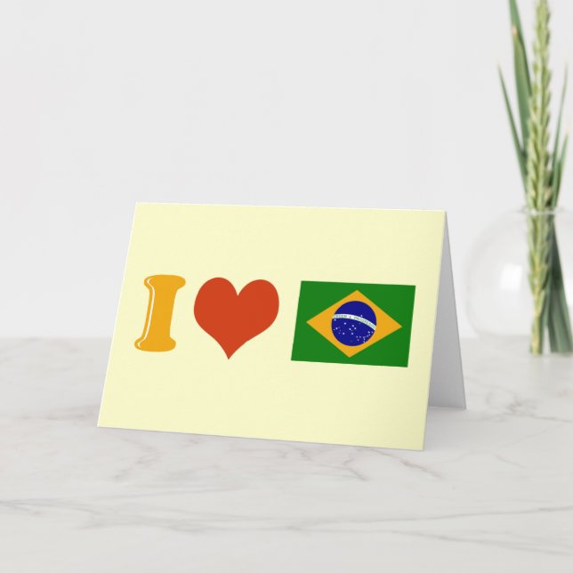 Carte Je t'aime Brésil (Devant)