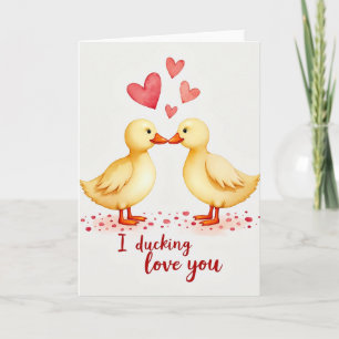 Carte Je T'aime Canard Rouge