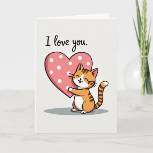 Carte Je T'Aime Chat