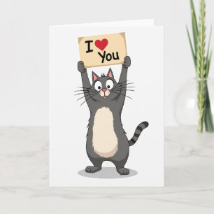 Carte Je T'Aime Chat Mignon