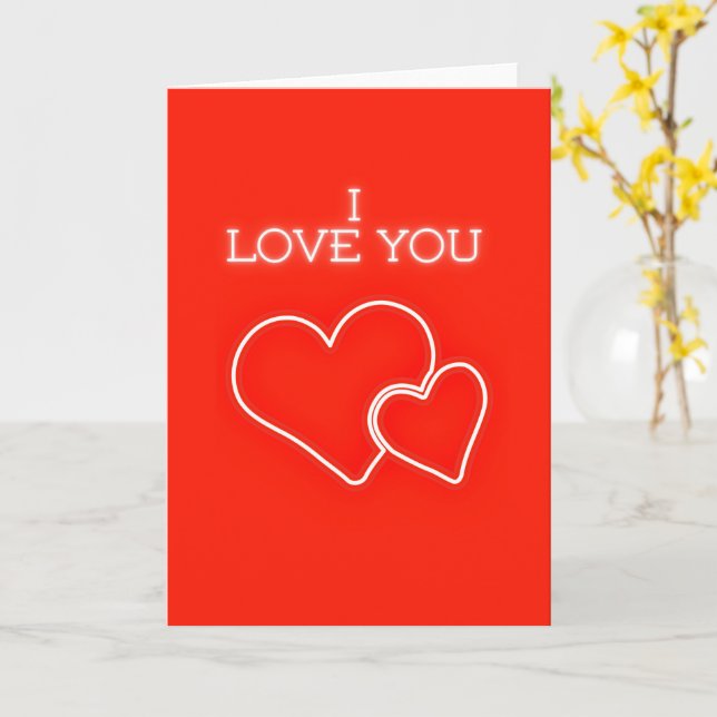 Carte Je t'aime Classique Amour Romantique (Fleur jaune)