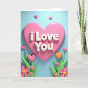 Carte Je T'Aime Coeur