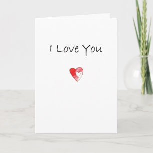 Carte Je t'aime coeur