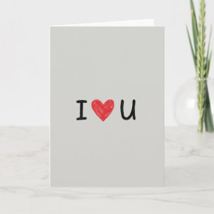 Carte Je T'Aime Coeur