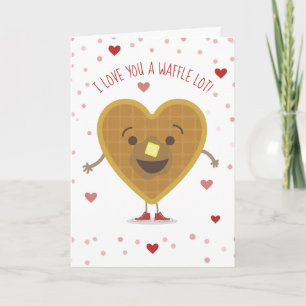Carte Je t'aime Coeur de gaufre Valentine