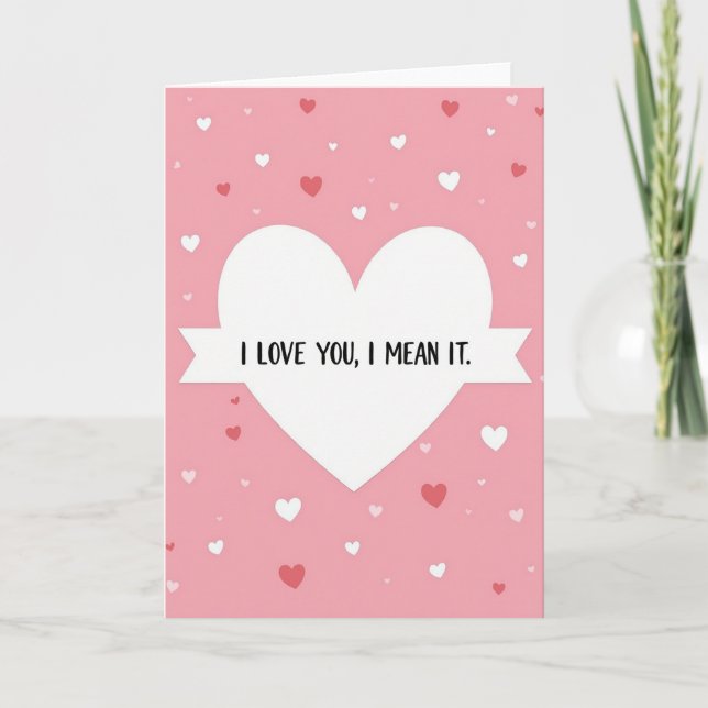 Carte Je T'Aime Cœurs (Devant)