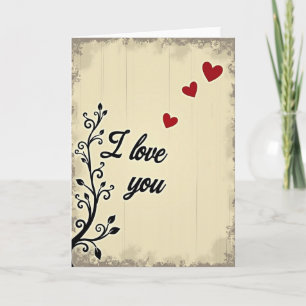 Carte Je T'Aime Coeurs