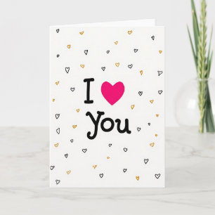 Carte Je T'Aime Cœurs Éparpillés